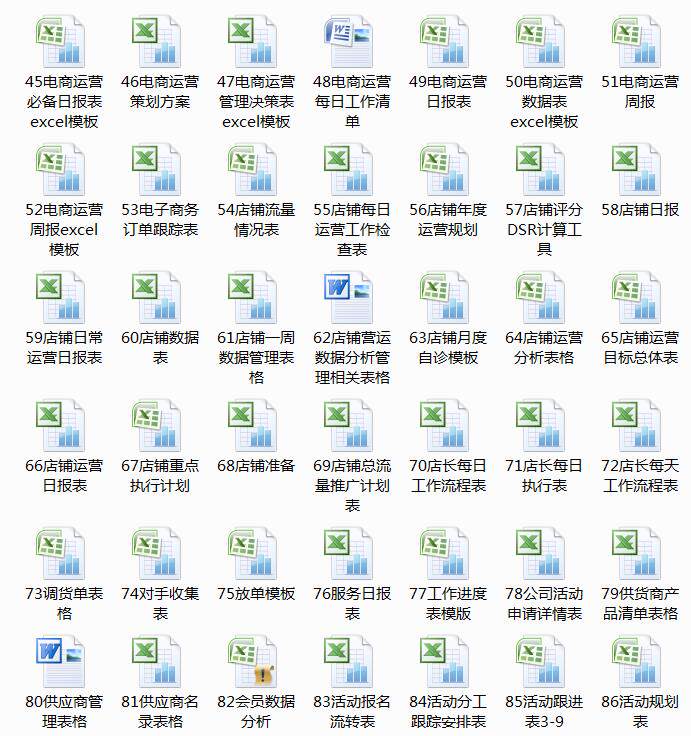 图片[9]-610套电商常用表格大全-电商运营管理数据分析年度报表Excel表格【电商热销993】-暗冰资源网