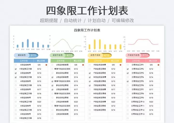 图片[7]-45套四象限工作表-计划安排管理自动生成紧急重要任务待办清单excel表格【电商热销1364】-暗冰资源网