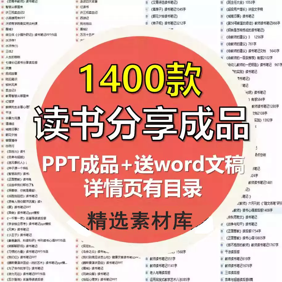 图片[1]-1400款读书分享成品【PPT成品+Word文稿】教师读书课件读后感读书报告【电商热销1633】-暗冰资源网