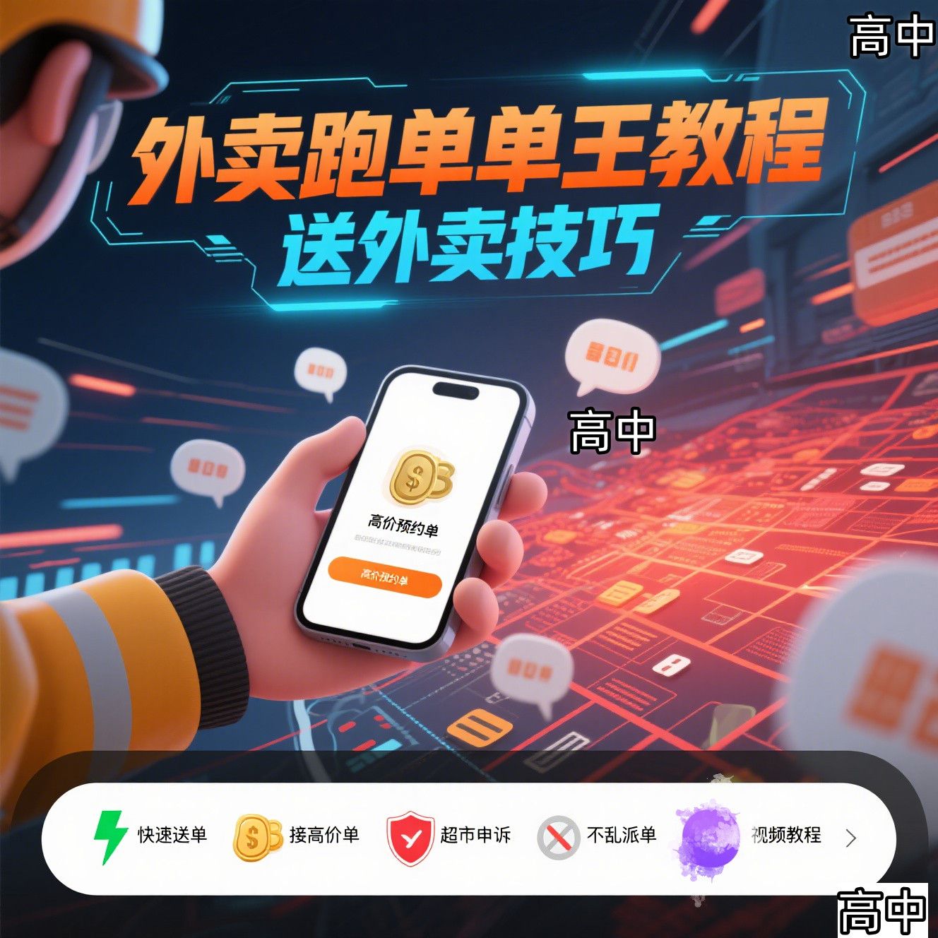 图片[3]-外卖员跑外卖教程抢单王教程送外卖技巧视频教程讲解高中课程【电商热销955】-暗冰资源网
