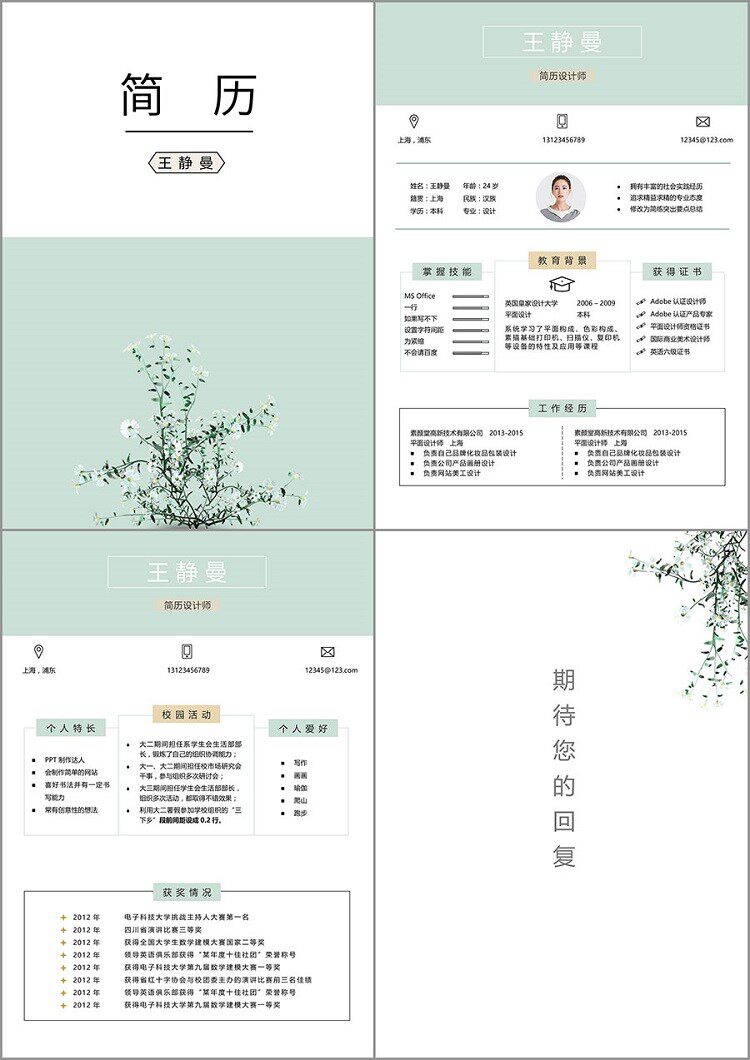图片[13]-399套简历模板-个人简历模板word社会求职简约应届毕业生大气电子版【电商热销1399】-暗冰资源网