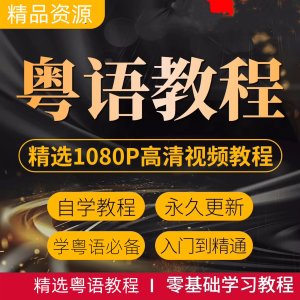 粤语零基础视频教程-香港话广东话学习教程速成入门到精通【电商热销1254】-北极星资源库
