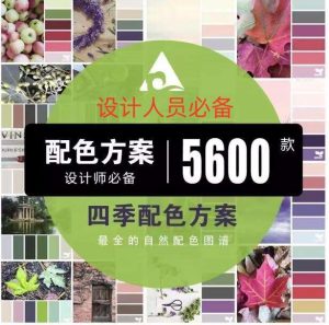 5600款设计排版配色方案【附教程】-PS设计颜色搭配色卡实物色彩搭配【电商热销841】-北极星资源库