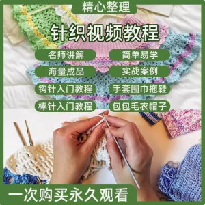 钩针棒针0基础全套课程-编织图解玩偶教程人偶毛线手工娃娃【电商热销3】-北极星资源库