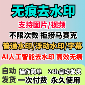 视频去水印软件无痕消除文字AI去除图片字幕水印处理手机电脑神器-北极星资源库