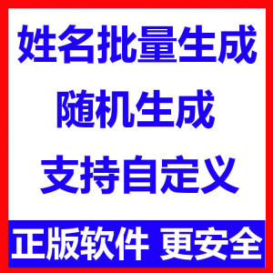 姓名批量生成工具 用户名随机不重复生成软件 可自定义-北极星资源库