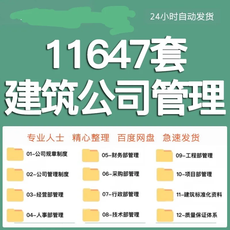 建筑公司项目工程企业组织架构员工管理制度薪酬绩效考核方案资料