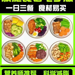 减脂食谱电子版轻食餐教程餐减脂餐教程食物菜谱21天减脂-北极星资源库