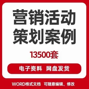 营销活动策划案例推广方案市场开业宣传年会企划执行方案素材-北极星资源库