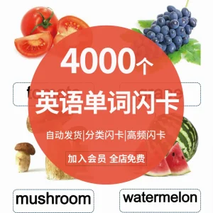 儿童英语单词卡片闪卡电子版幼儿园小学认字英文学习早教图片pdf-北极星资源库