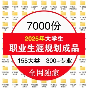 大学生职业生涯规划书word+ppt范文成品模板职业计划书作业参赛-北极星资源库