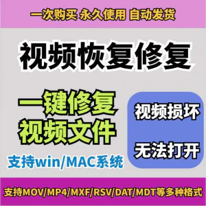 损坏MP4视频修复软件断电恢复工具短片导出摄像机视频文件修复-北极星资源库