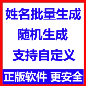 姓名批量生成工具 用户名随机不重复生成软件 可自定义-北极星资源库