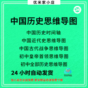 中国思维导图初中朝代近代史时间轴皇帝战争电子版资料图-北极星资源库