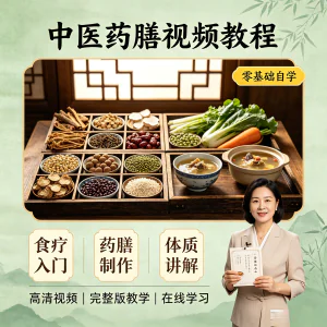 中医食疗视频教程中药膳食养生调理身体课程食疗教学课程-北极星资源库