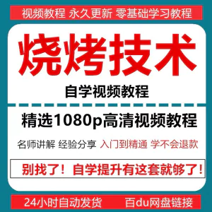 烧烤技术教程视频配方书东北重庆烧烤技术配方教程自学教材零基础-北极星资源库