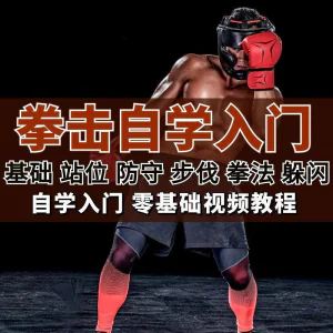 全套拳击指导视频教程自学零基础小白入门自卫搏击格斗防护资料-北极星资源库