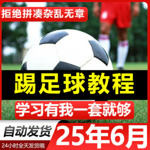 青少年踢足球技巧与足球教学全套视频教程从入门到精通基础视频课-北极星资源库