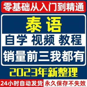 泰语零基础入门自学教材视频基础教程学习口语课程电子版高级-北极星资源库