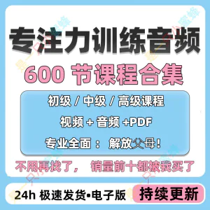 儿童专注力教程听觉注意力训练分阶全套音频视频课程早教电子版-北极星资源库
