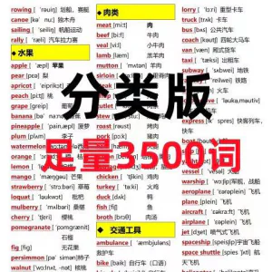 7天背完3500词初中单词中英文分类可以快速记忆英语学霸词根词缀-北极星资源库