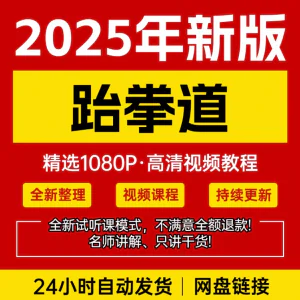 2025跆拳道视频教学课程零基础学习入门竞技跆拳道培训技术教程-北极星资源库
