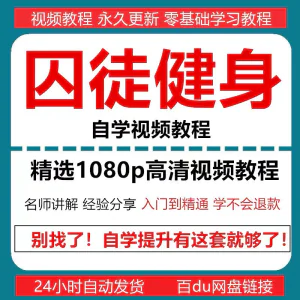 囚徒健身视频教程自重整套教案整专项训练教程+PDF电子版囚徒健身-北极星资源库