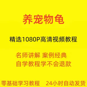 养宠物龟饲养视频教程全套从入门到精通技巧培训学习在线课程-北极星资源库