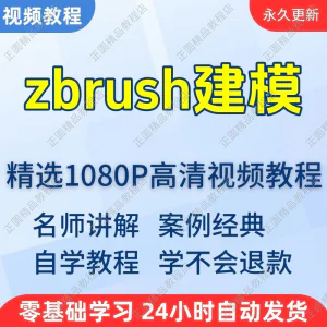 zbrush建模视频教程新手学习小白自学零基础入门精通教学课程全集-北极星资源库