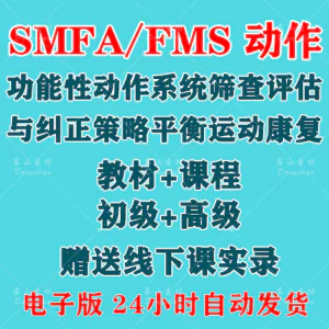 SFMA和FMS动作功能性系统评估与纠正初级高级运动颈椎脊康复课程