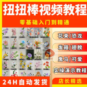 扭扭棒手工教程全套零基础从入门到精通技巧培训学习在线课程视频-北极星资源库