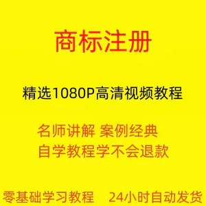 商标注册自己注册视频教程全套从入门到精通技巧培训学习在线课程-北极星资源库