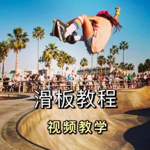 长板滑板双翘滑板教学视频教程初学者新手零基础入门自学花样刷街-北极星资源库