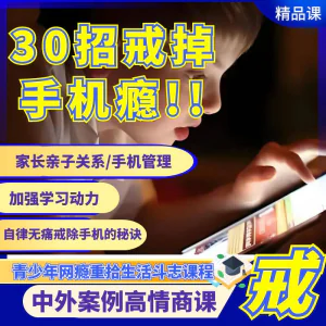 戒瘾网瘾视频教程全套管理技巧亲子关系学习动力在线课程-北极星资源库