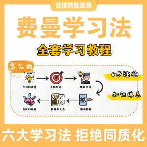 费曼学习法高效率学习全套教程思维导图记忆力笔记技巧视频课程-北极星资源库