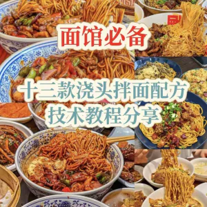 【下单即送】视频教程面馆13款浇头拌面配方新手摆摊创业培训-北极星资源库