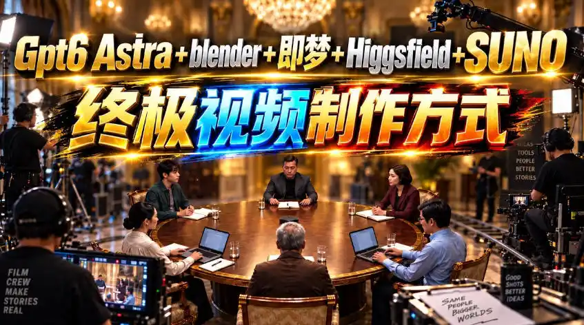 GPT-6 Astra+Blender+即梦+Higgsfield+Suno=终极视频制作方式！-北极星资源库