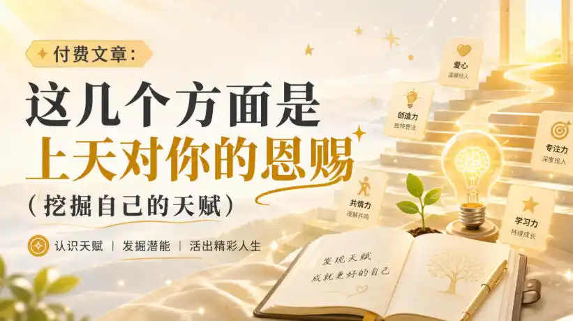 付费文章：这几个方面是上天对你的恩赐(挖掘自己的天赋)-北极星资源库