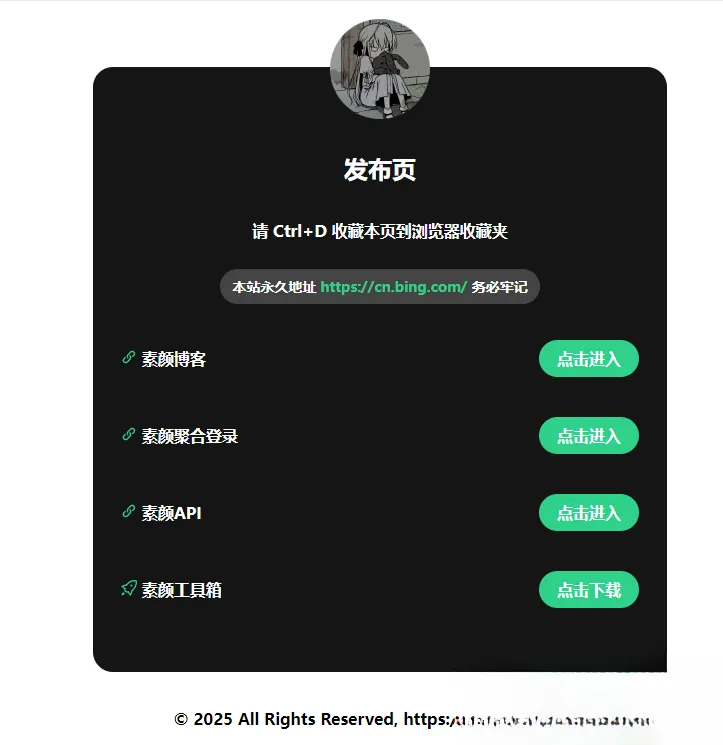 2025最新网站发布页 全新Ui 好看的导航页面-北极星资源库