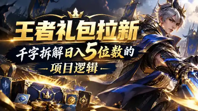 王者游戏礼包拉新_千字拆解日入5位数的项目逻辑-北极星资源库