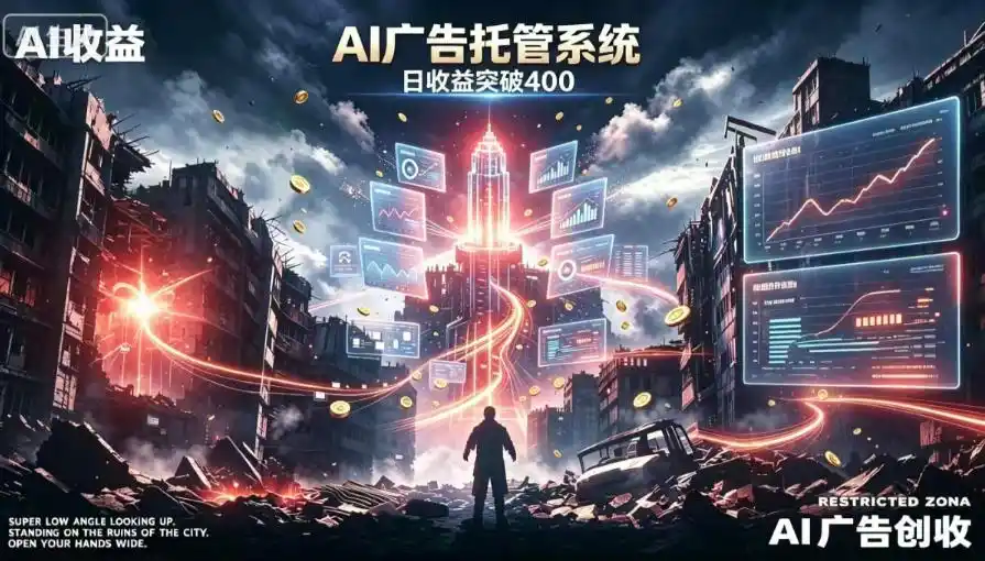 AI智能广告，全自动化运行，单日可达400+，小白新手0基础上手【揭秘】-北极星资源库
