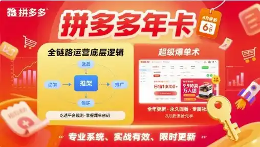 拼多多年卡，拼多多全链路运营底层逻辑，超级爆单术【更新26年8月】-北极星资源库