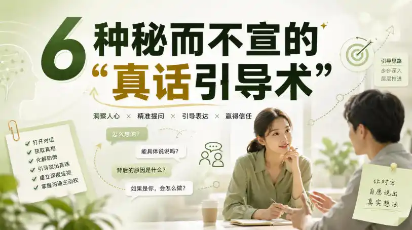 付费文章：6种秘而不宣的“真话引导术”-北极星资源库