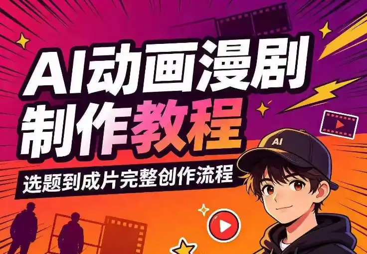 AI动画漫剧制作教程，从选题构思、分镜文案、AI绘图配音到剪映成片的完整创作流-北极星资源库