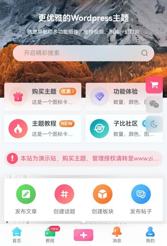 最新WordPress主题＋V6.9.2子比主题全套源码-北极星资源库