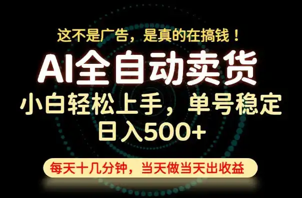 这不是广告，是真的在搞钱！当天做，当天变现，单号日入稳定500+，长期稳定可做！【揭秘】-北极星资源库