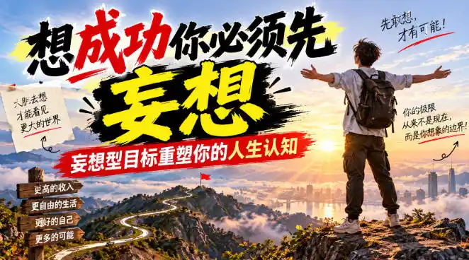 付费文章：想成功你必须先妄想，妄想型目标重塑你的人生认知-北极星资源库