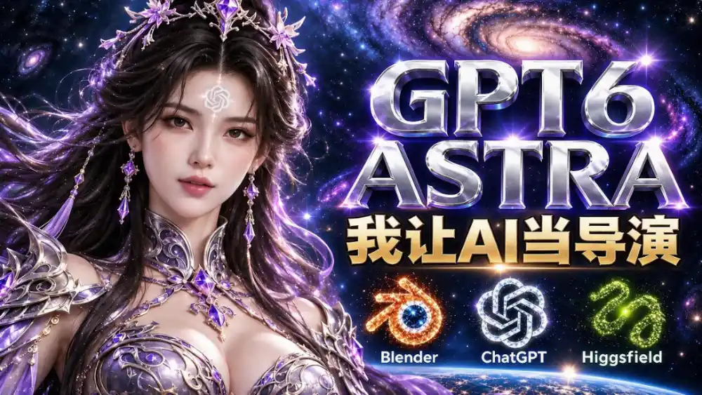 让GPT-6 Astra当导演！Higgsfield和Blender实战打造30秒玄幻精准运镜短片！-北极星资源库