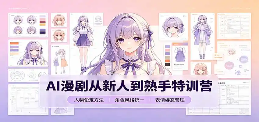 AI漫剧从新人到熟手特训营：剧本分镜创作，提示词模板，人物设定与工具资源-北极星资源库