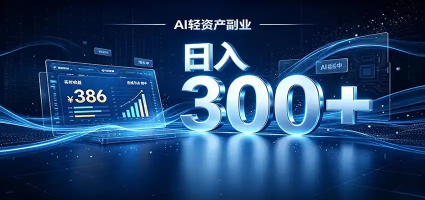 2026 AI轻资产风口，Token中转站小白可入局，日入300+-北极星资源库